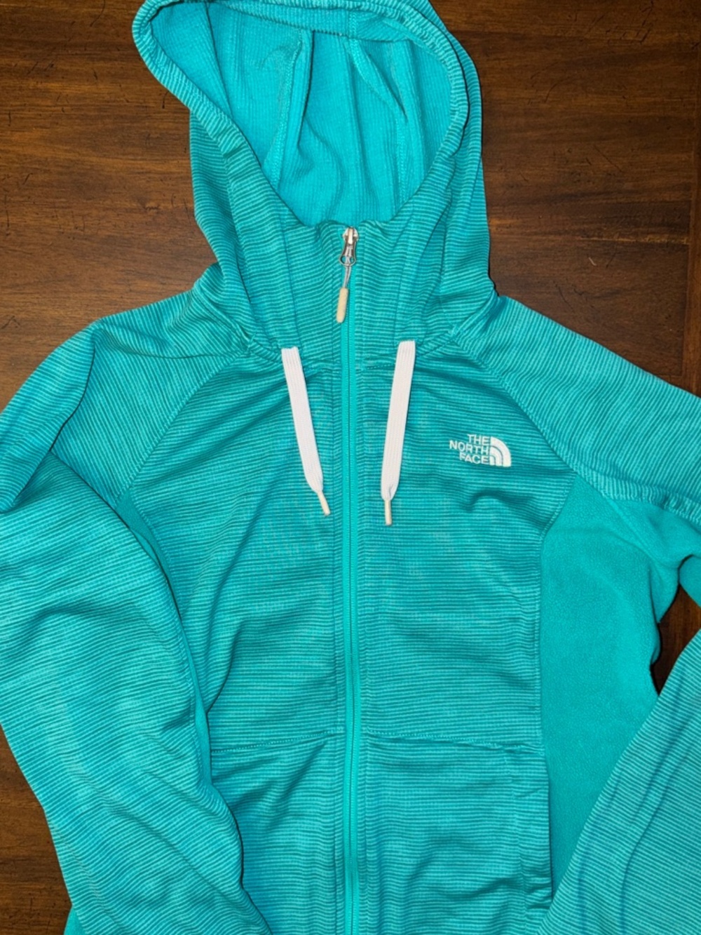 The North Face Jacket Women’s L Green/Teal Castle Crag Full Zip Fleece Stretch